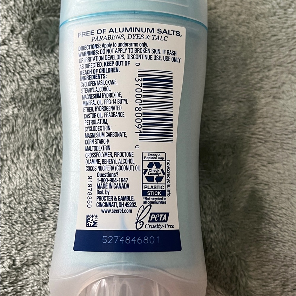 NWT Secret Dry Solid Deodorant Coconut - Picture 3 of 4